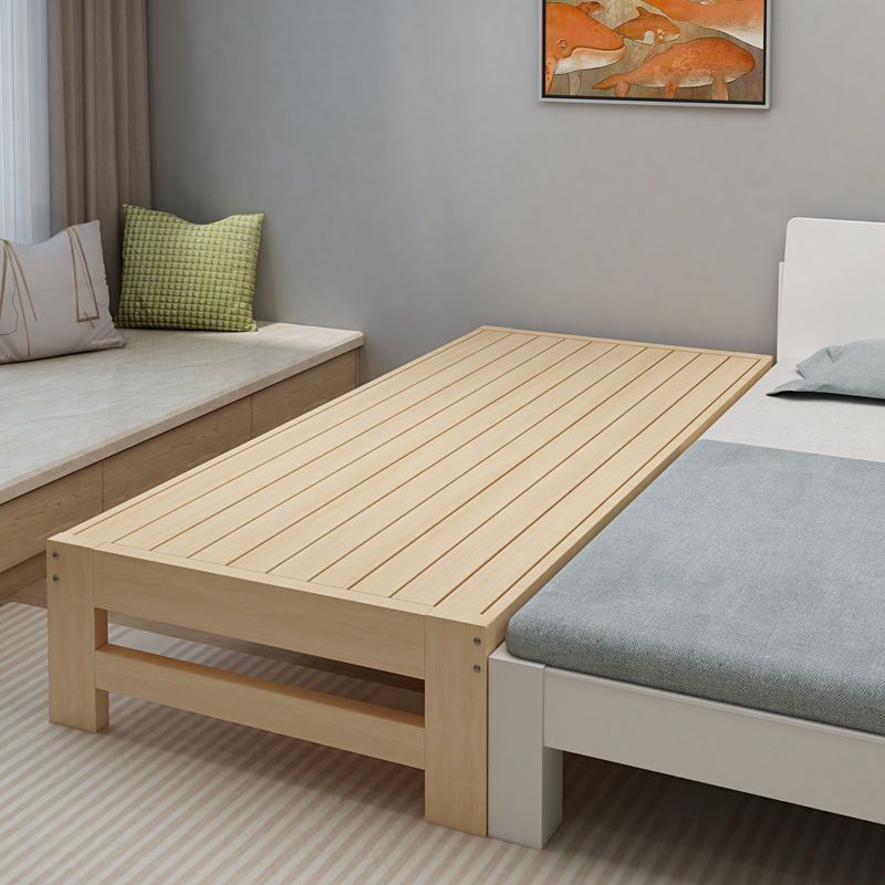 儿童床加宽床拼接床边带护栏实木单人婴儿床小床加拼大床|ru