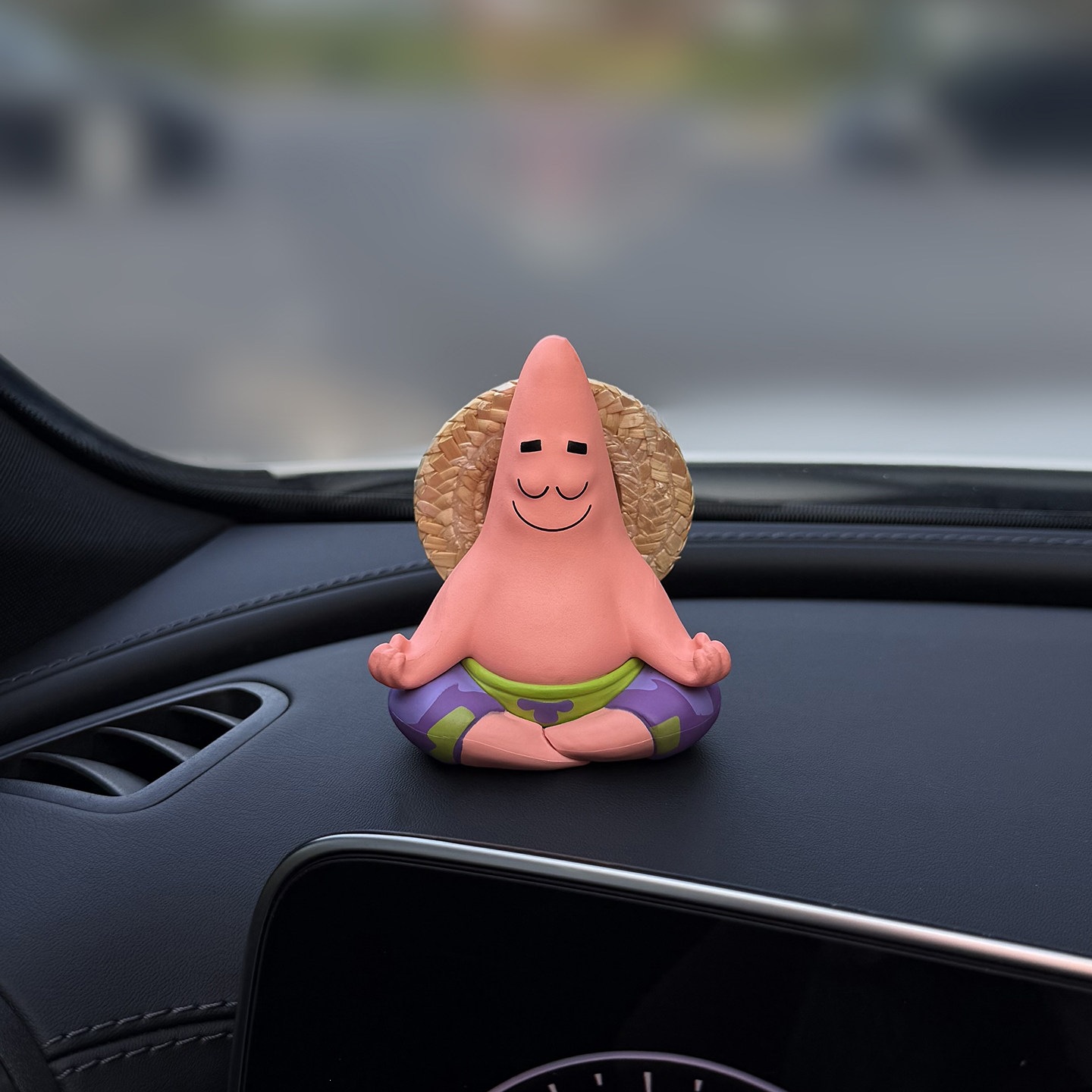Calm down and Enjoy the Journey with Patrick Star Car Glasses Holder, a Creative and Cute Car Accessory for Women