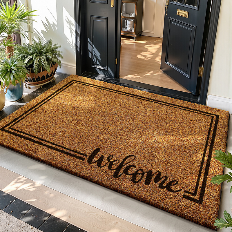 大江無地ココヤシシルクカーペットドアスクレーピング泥ほこり除去フロアマットエントリーマット汚れ防止家庭用滑り止めマットフットマット