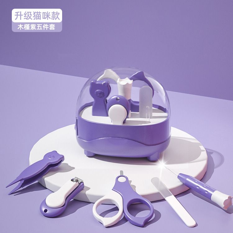 [upgraded cat style] hibiscus purple/five-piece set