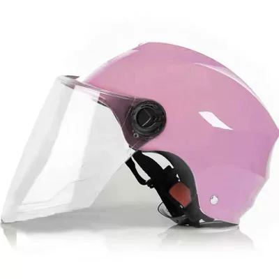 motorcycle safety helmet, Motosiklet kaskı (dəbilqə) - 3c-new-national-standard-attractive-pink-high-definition-lenses