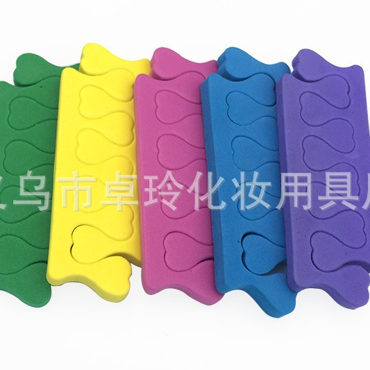 Herramientas de uñas EVA Dedo de algodón/melocotón corazón dedo separador/dedo del pie del dedo separación algodón dedo del pie separación algodón ventas directas de la fábrica