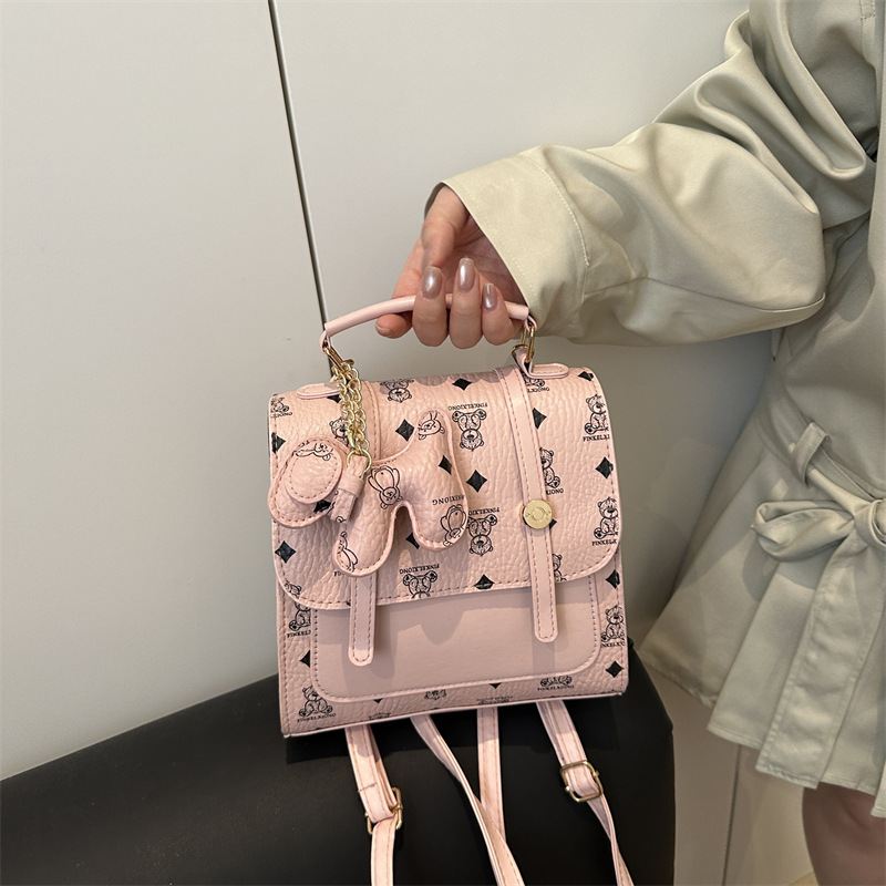 Otoño y invierno retro coreano ins moda mochila de nicho de mujer diseño casual sensación de tendencia alta mochila image 8