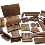 风格潮流木质工艺品厂家直销黑胡桃木底座实木配件木艺木制品加工