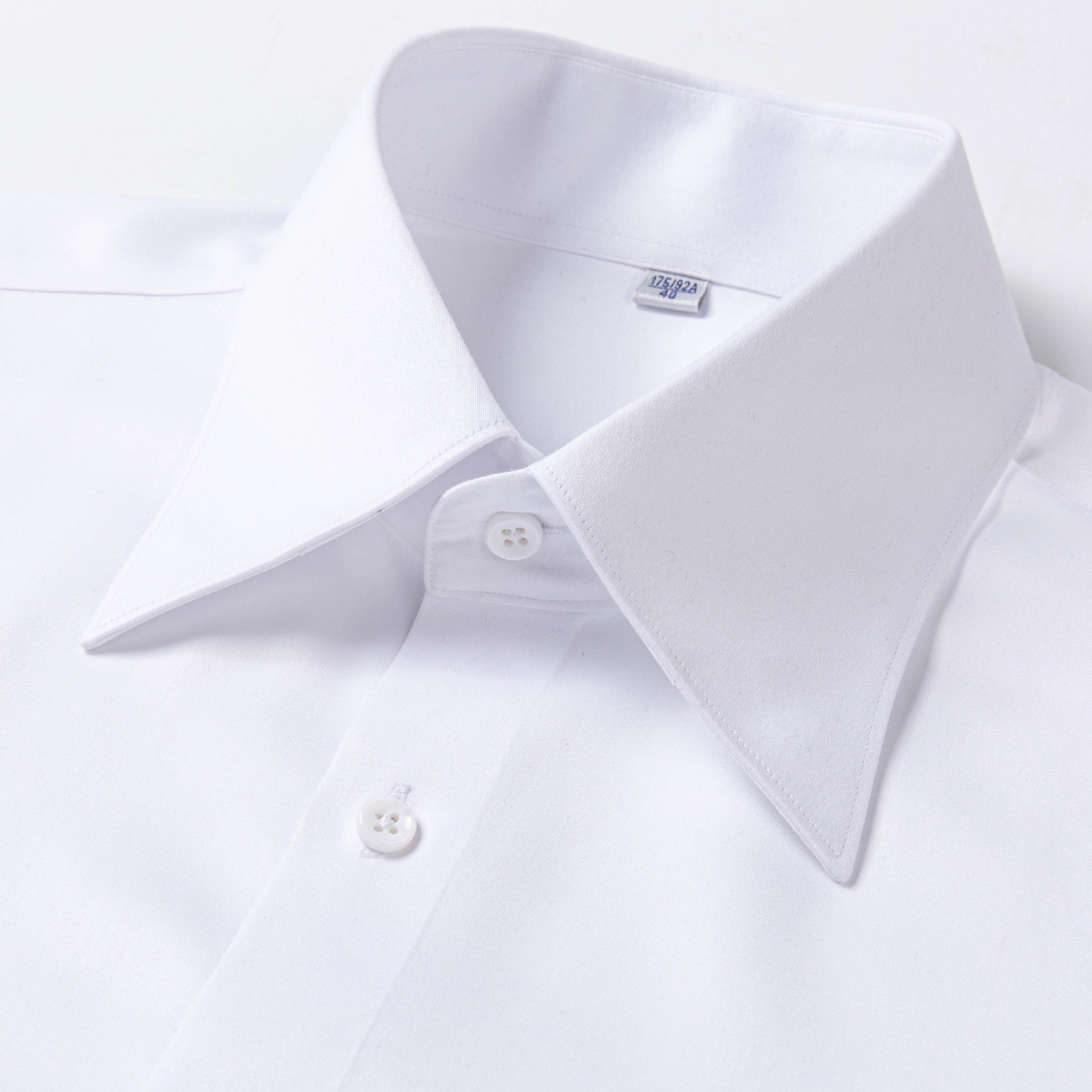 Large pointed collar 200 DP garment iron-free light luxury white shirt men's long sleeve cotton business large collar fashion shirt