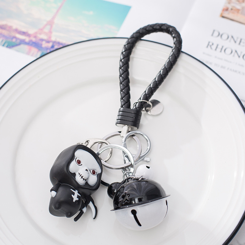 Halloween Reaper Car Llavero Ghost Brillante Tricky Spoof Sound Colgante Halloween Creative Bag Colgante