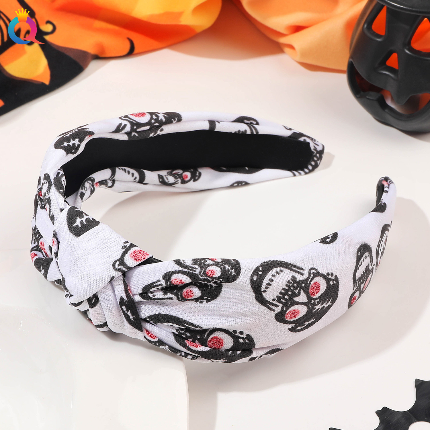 190g Weight Hair Band Hair Accessories Type Pearl Inlay Material 1 Piece Quantity Holiday, Festival Occasion Halloween Festival Skull Pattern Women's Gender Streetwear Style Streetwear Women's Skull Pearl Hair Band 13