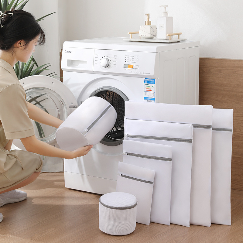 Factory direct supply thick and coarse mesh laundry bag set for washing clothes, bras, underwear and protective storage bag