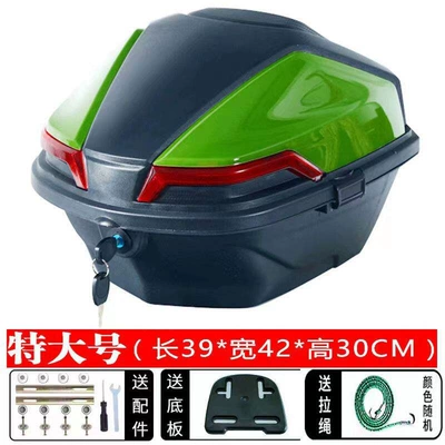Motorcycle trunk Box, Scooter Toolbox, Universal Rear - large-size-f50-green-large-size-thickened-side-buckle-version-enlarged-bottom-plate