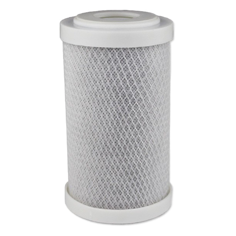 Al por mayor demostrador de agua purificada CTO elemento de filtro de varilla de carbono 5 pulgadas comprimido elemento de filtro de carbón activado fundición a presión de cáscara de coco carbón activado