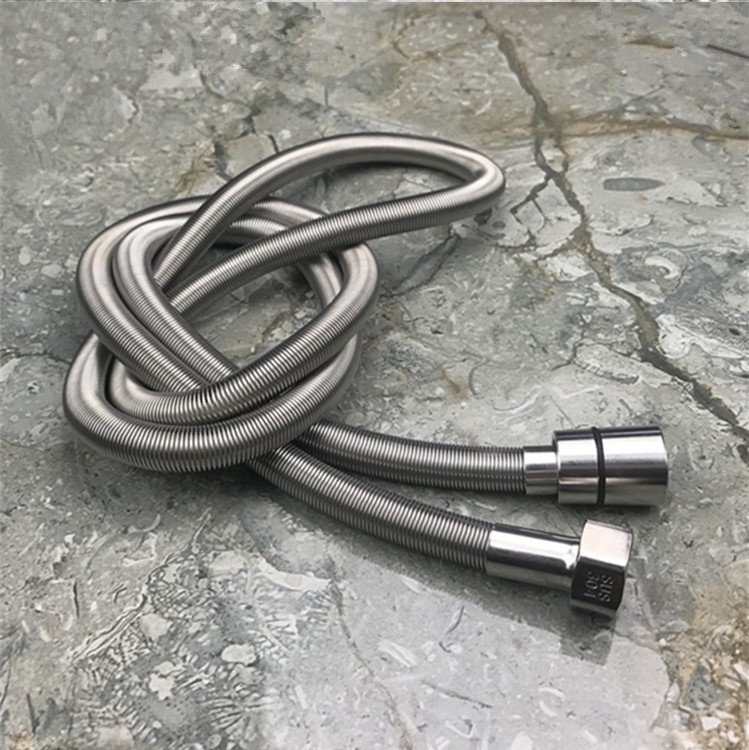 Stainless steel spring tube bathroom water heater, household water pipe, 1.5-meter shower head water inlet hose, starting from one piece Specification drawing