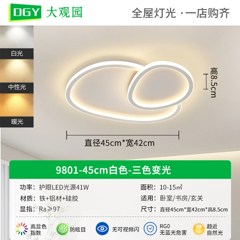 Luz de techo de la sala de estar moderna y minimalista led iluminación nórdica lámpara de dormitorio minimalista 270