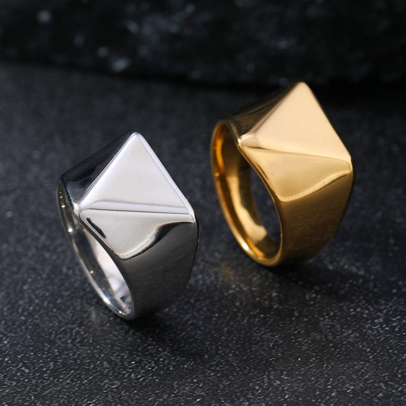 men's glossy ring stainless steel