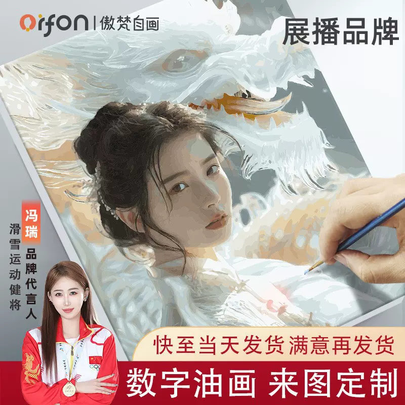 DIY数字油画 油彩画照片定dz制礼物批发源头厂家速卖通独立站热销