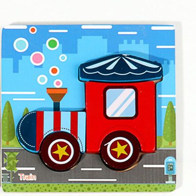 Bebé niños 1-2-3D años de edad la mitad de madera tridimensional rompecabezas bebé educación temprana inteligencia práctica mano ojo niños y niñas Juguetes