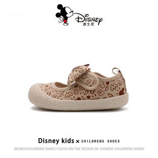 Disney 2024 Spring Canvas Shoes Children's Shoes New Children's Step Shoes Kindergarten Indoor Casual Shoes Girls Children