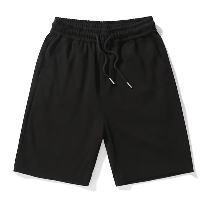 Pantalones cortos de cinco puntos de todo fósforo de color sólido pareja masculina marca de moda estilo delgado básico simple cintura elástica de verano adelgazante deportes y ocio