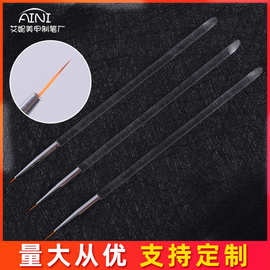 跨境亚克力美甲拉线笔套装透明杆彩绘笔画花笔美甲笔刷工具批发