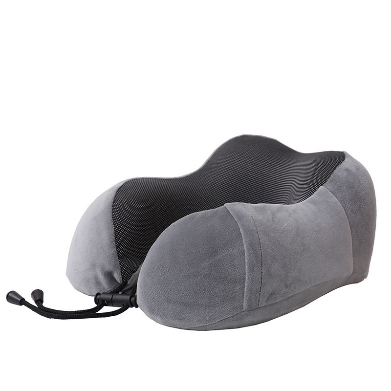 Algodón de memoria transfronteriza almohada de cuello tipo U almohada de columna cervical tela magnética almohada de avión de viaje portátil almohada de cuello almohada de cuello