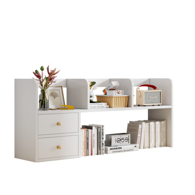 Estante de escritorio estante de almacenamiento simple de escritorio de estudiantes estante multicapa escritorio de oficina dormitorio pequeño gabinete de libros