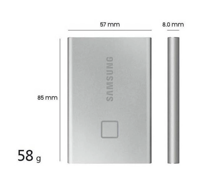 Подходит для Type-C USB Samsung T7 Touch 500G/1T/2T внешнего SSD с распознаванием отпечатков