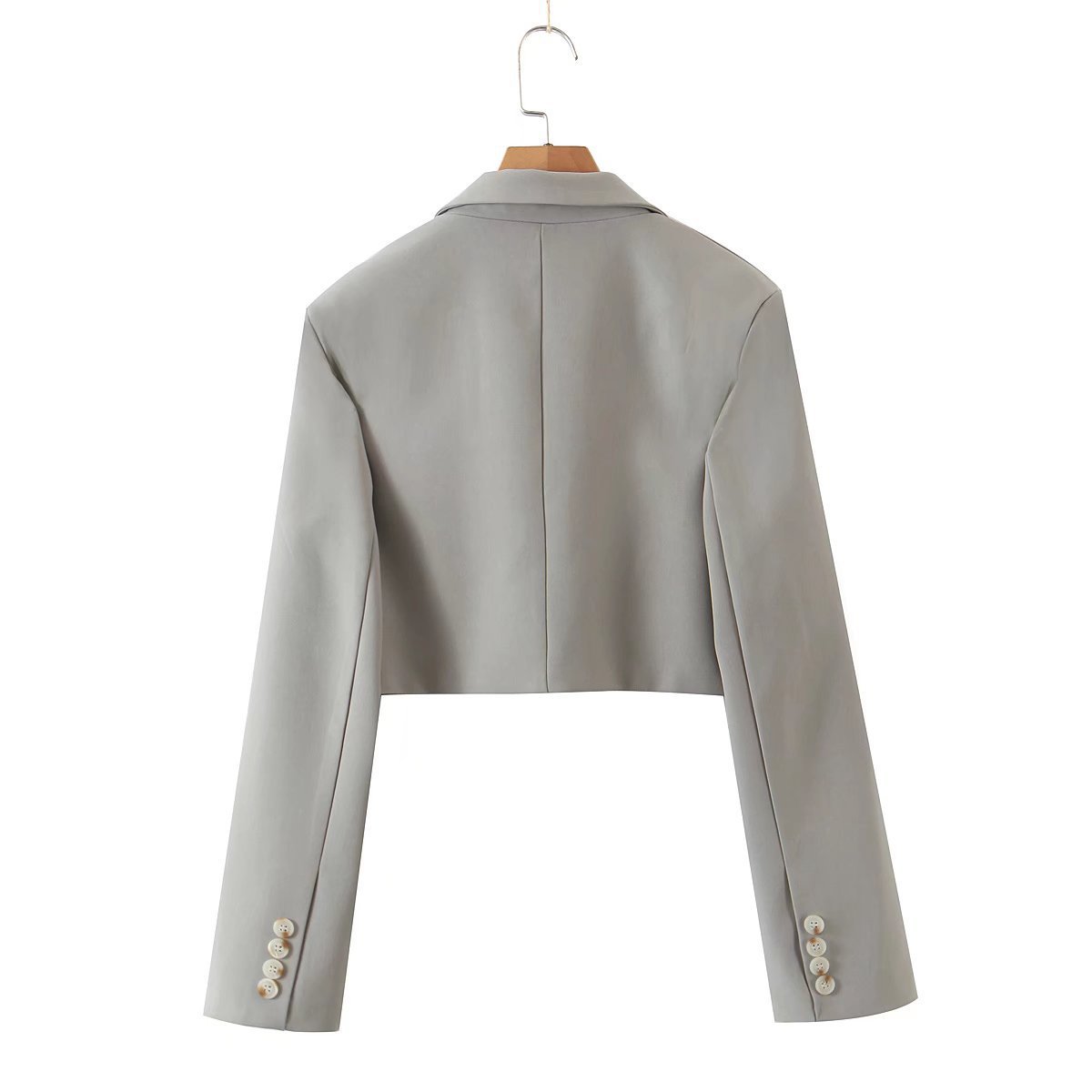 2022 New Women's Wear Autumn/Winter Gray Temperament Commuting Suit Set_voghion.com