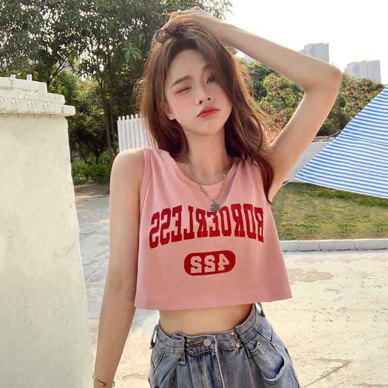 Spring summer short T-shirt sleevless