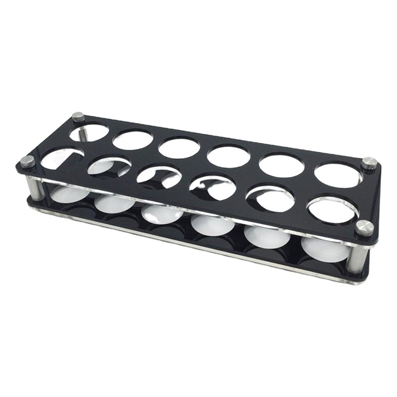 Acrílico Negro 6-cabeza taza de tiro titular de la barra de soporte de copa de bala de licor KTV taza de una sola pieza de vino licor de vino titular de la taza