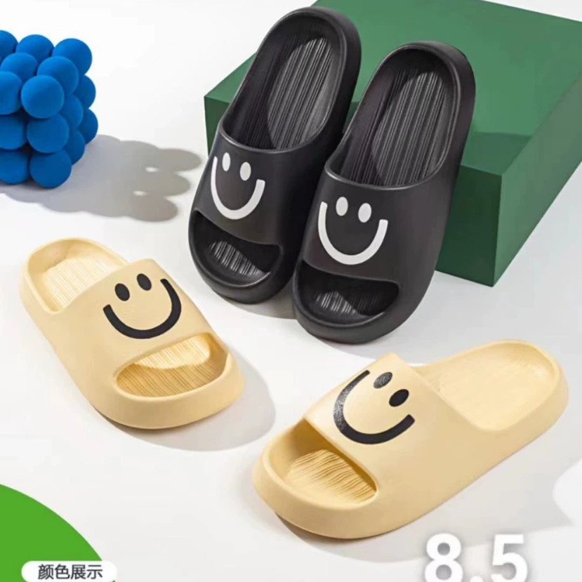 Пара домашних тапочек EVA легкие туфли со смайликом с мягким дном нескользящий дезодорант для ванной комнаты мужские домашние тапочки