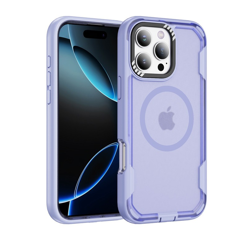 iPhone17ProMax対応、三重防御、磁気吸着式スマホケース、Apple16レンズスタンド付き、落下防止保護カバー|undefined