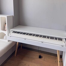 全实木白色琴桌音乐工作台录音棚工作桌编曲调音台电钢琴键盘桌子