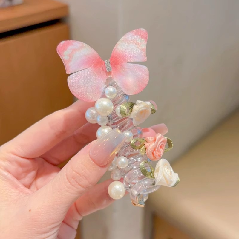 Gradiente de color gelatina línea telefónica cabello anillo cabeza cuerda para mujeres 2025 nueva banda de goma de cola de caballo alta toque de sombrero sin rastro temperamento