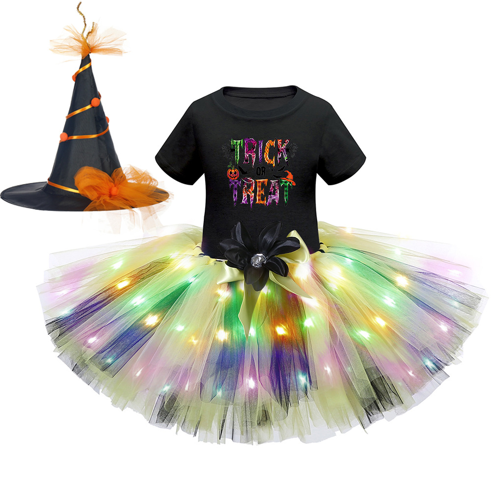 Хэллоуин светодиодный костюм с короткими рукавами 19