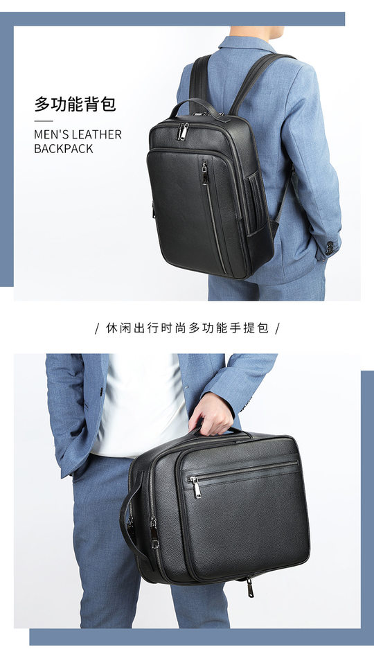 Ba lô nam da bò thật Marante 30×15×40 cm, túi đựng laptop 16 inch — Ba lô 332, Ba lô thường ngày 9008, 8486 Ba lô, Balo vân cá sấu 2283 chi tiết 34