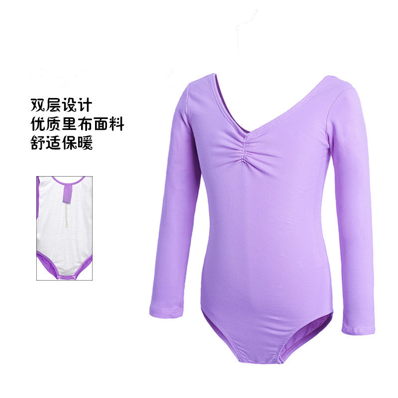 children Dance costume Long sleeve Autumn and winter child Ballet skirt girl Uniforms girl Chinese Dance clothing Dance clothing