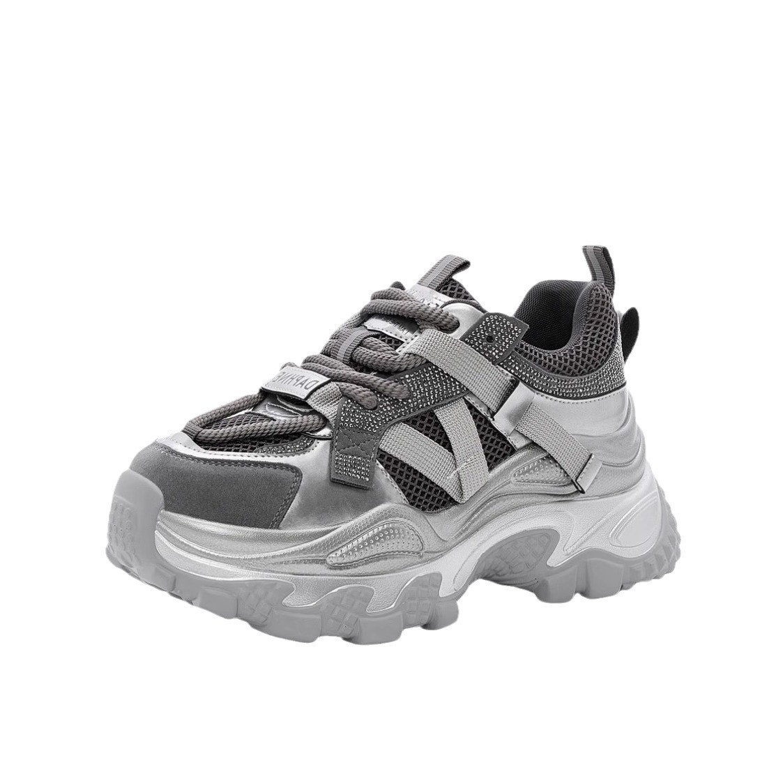 2024 moda de otoño 7cm de altura de lazos versátiles zapatos de papá zapatos de deporte transpirables zapatos casuales mujeres