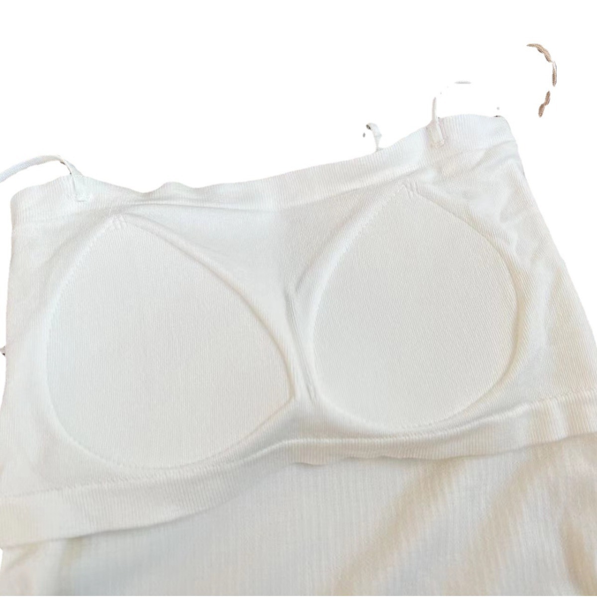 Nuevo Chaleco de waffle puro algodón sin costuras de una sola pieza taza fija abrigo de pecho todo partido ropa exterior chaleco casual