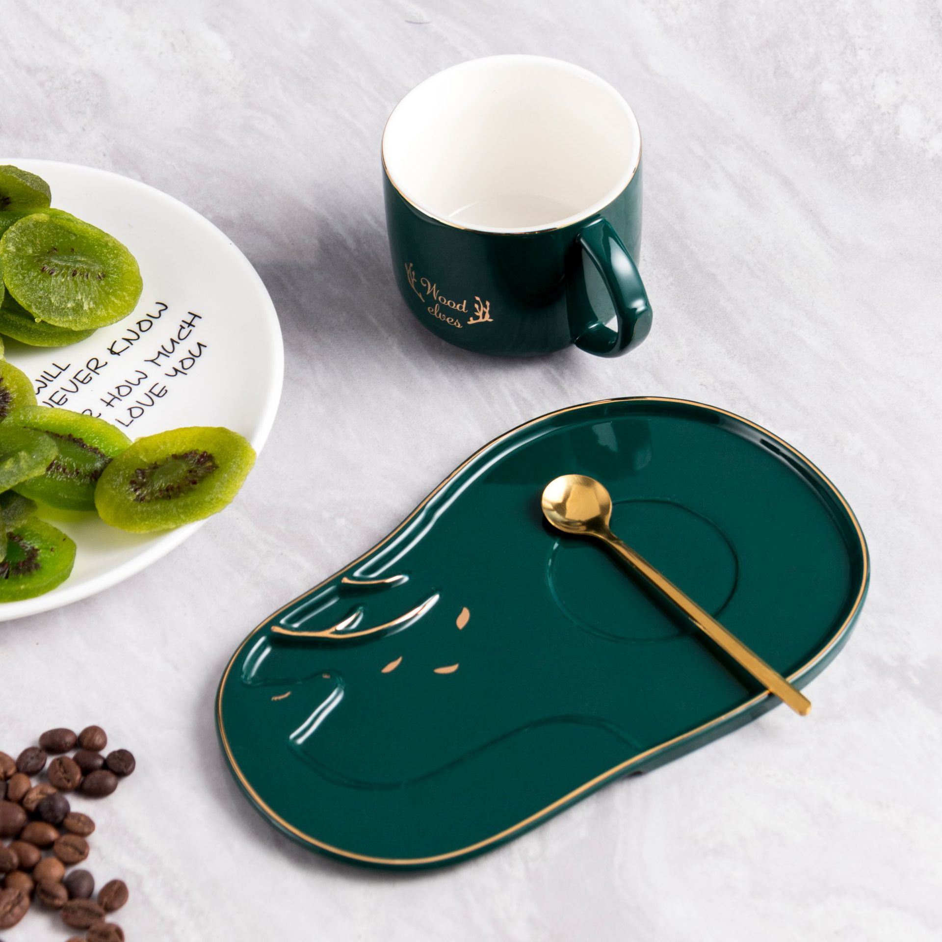 落叶托盘个性杯