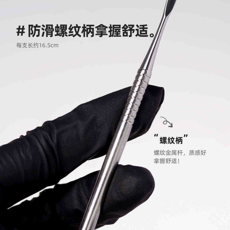 接着剤スティックの詳細、彫刻された双頭の花びら彫刻、花のスティック彫刻、金属製の立体接着剤スティック、クリスタル調整用のスティックツール|undefined