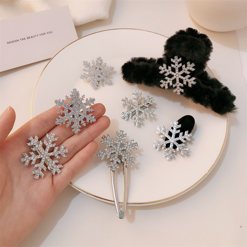 大きいサイズの雪の金属のヘアピンの女性の小さいクリップのアヒルの口は額の前髪を挟みます。|undefined