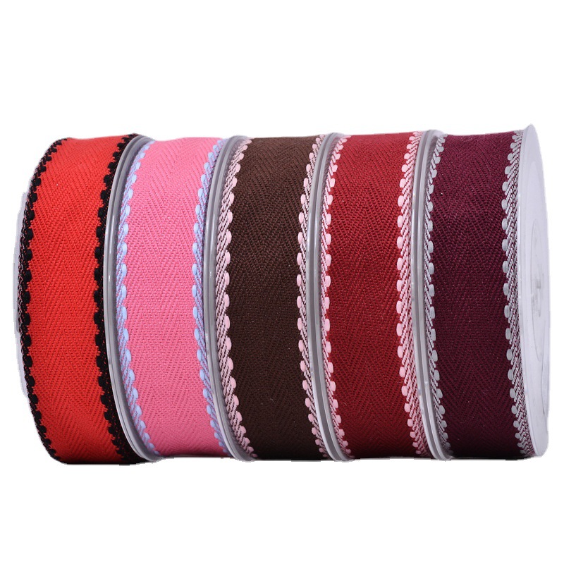 En stock doble palabra puente cinta 24 colores flor decoración hecha a mano DIY accesorios para el cabello Yao Ming puente salto cinta