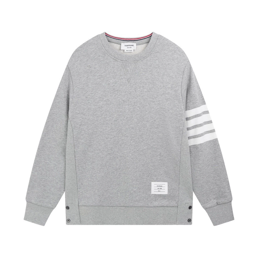 1.1 Правильная версия новой осени-зимы 2024 года Miu Miu Tom BLCG four-stripe круглый вырез TB худи куртка для мужчин и женщин