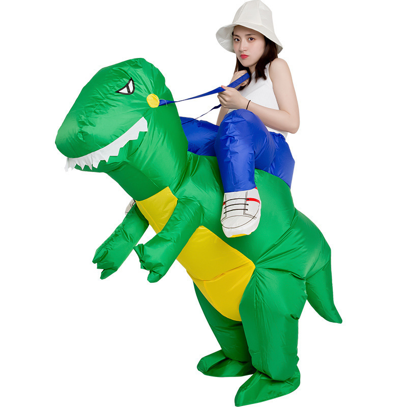Diversión de dibujos animados Rana Muñeca Disfraz Extraña Dinosaurio Caminando Muñeca Animal Propósito Disfraz Humanoides Ropa Inflatable