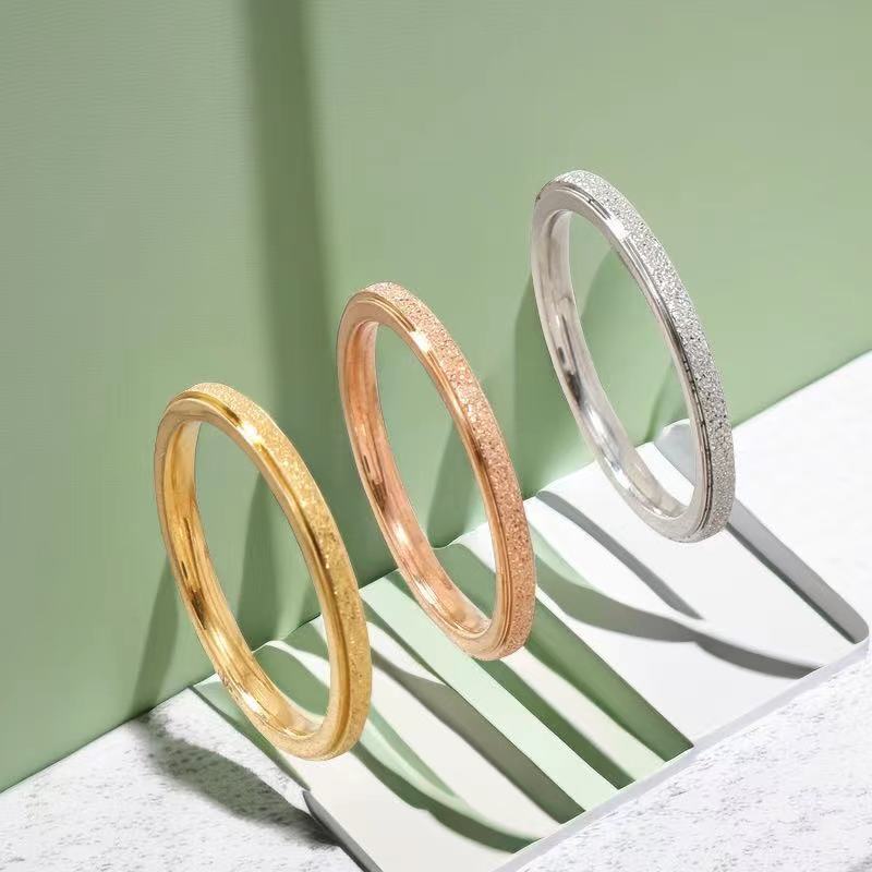 5g Weight Rings Classification Wholesale Jewelry Elegant Simple Style Geometric Titanium Steel Plating Rings