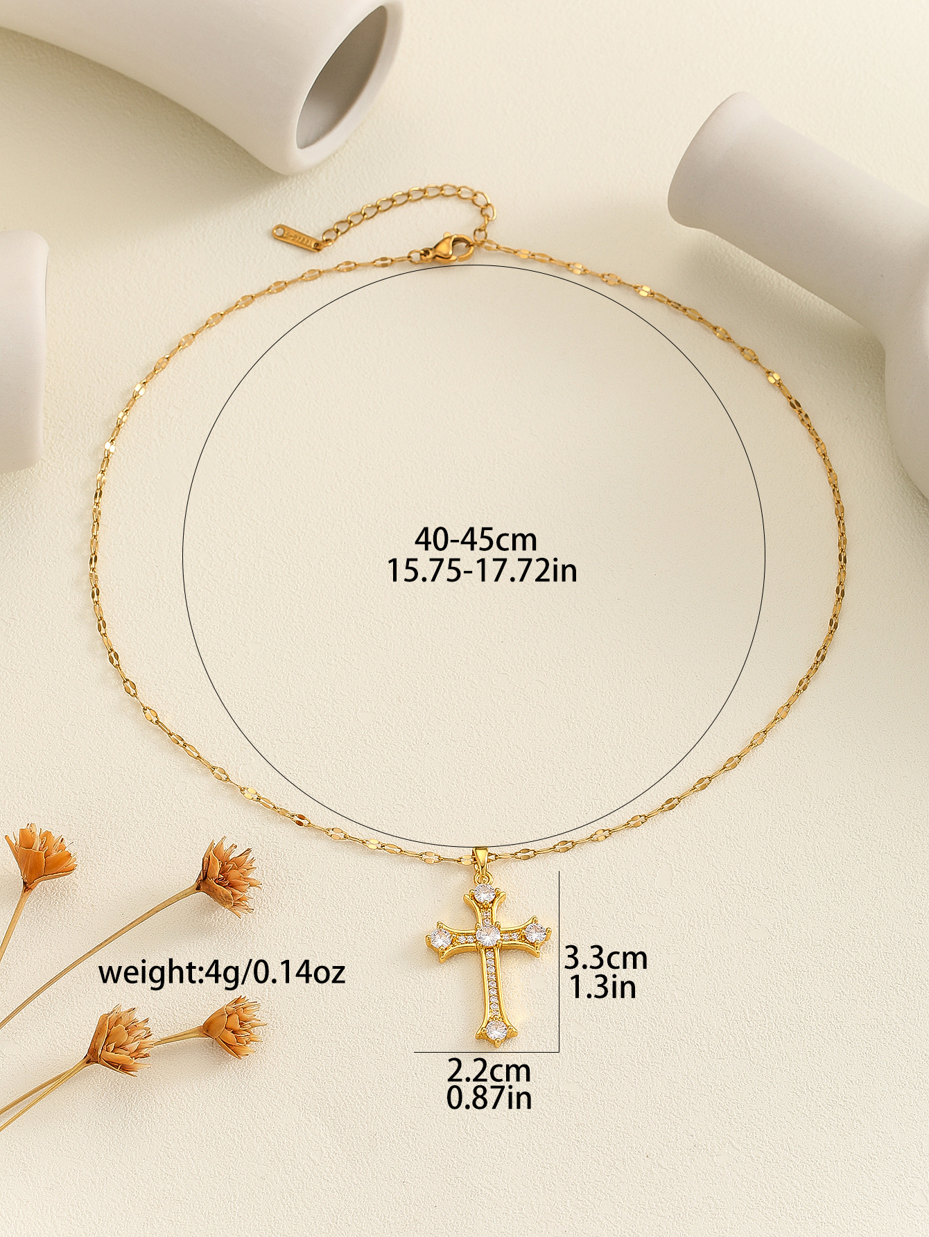 9g Weight Copper Pendant Material Rhinestones Inlay Material Pendant Necklace Classification Copper Chain Material 1 Piece Quantity Holiday, Daily Occasion Copper Material Cross Pattern Women's Gender Inlay Design Simple Style, Classic Style Style Copper Inlay Cross Rhinestones Pendant Necklace 无
