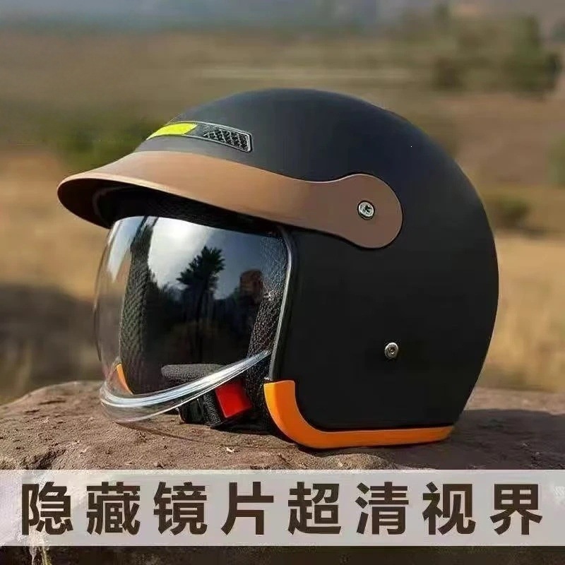 Foreign Trade Exclusive Electric Vehicle Helmets for Men and Women, Suitable for All Seasons, Safety Helmets for Electric Motorcycles, Winter Full-Face and Half-Face Helmets