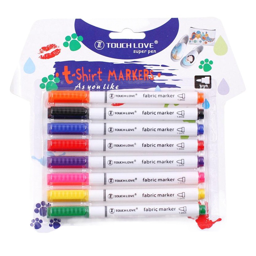 Cepillo de tela pintura de tela trazos ropa de lavado no se desvanece pintura textil graffiti pluma niños DIY traje camiseta pluma