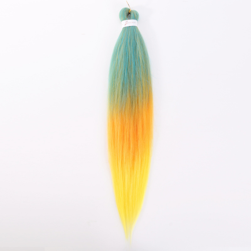 Trenzas grandes Ez, paquete de dos, flequillo exótico y moderno, cabello rizado de estilo exótico, peluca con flequillo completo