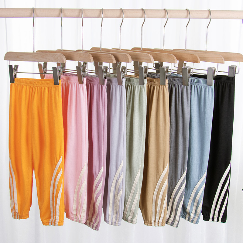 新款儿童冰丝防蚊裤灯笼裤凉爽舒适夏天男女童薄款宽松休闲裤代销|ms