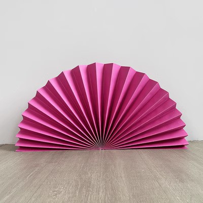 Abanico de papel de gran tamaño para bodas, abanico de papel plegable, nuevo regalo de compromiso chino, decoración de la pared, decoración, abanico de origami, arte floral